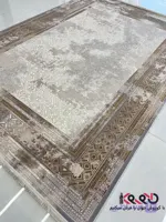 فرش مینیمال 1200 شانه طرح گلکسی کرم