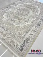 فرش نئوکلاسیک کرم 1200شانه طرح غزال