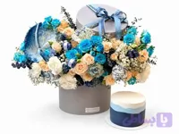 گل و کیک برای طراح گرافیک – گل فروشی آنلاین تهران | باکس گل | دسته گل | گل تولد | گل ترحیم