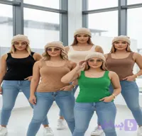 تاپ بافت زنانه یقه خشتی