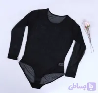 بادی زنانه مدل آستین بلند یقه گرد از جنس حریر کیفیت عالی فاق قزن کد M200