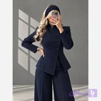 کت و شلوار زنانه کرپ کتان دلاناز سایز 36 تا 46
