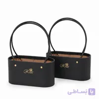 باکس چرمی بیضی دسته شلنگی 2عددی