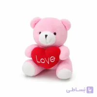 عروسک خرس خارجی با قلب 15سانت