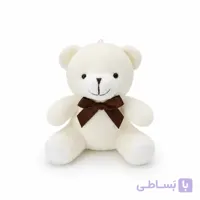 عروسک خرس خارجی پاپیون دار15سانت