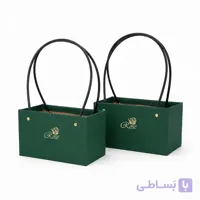 باکس چرمی مستطیل دسته شلنگی 2عددی