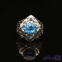 انگشتر مردانه نقره توپاز سوییس کد 5656