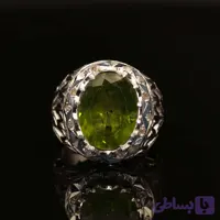 انگشتر مردانه نقره زبرجد کد 5196