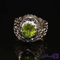 انگشتر مردانه نقره زبرجد کد 5834