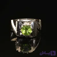 انگشتر مردانه نقره زبرجد کد 5862