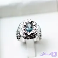انگشتر مردانه نقره توپاز لندن کد 13299
