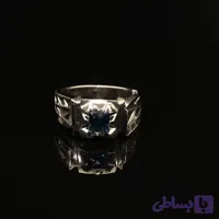 انگشتر مردانه نقره توپاز لندن لیزری کد 5449