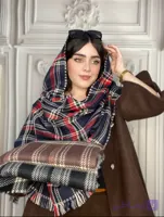 شال پیچازی چهارخونه دورو