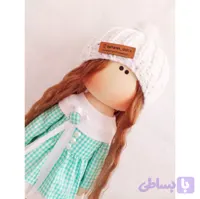 🤍عروسک روسی دخترانه 30سانتی سرچرخشی مدل سفید و سبز تیفانی💚(ارسال رایگان)