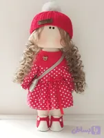 ❤️عروسک روسی دخترانه سرچرخشی 30سانتی قرمزپوش❤️(ارسال رایگان)