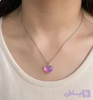 گردنبند قلب شیشه ای