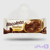 بیسکویت ویفری مغزدار با کرم فندقی ۲ انگشتی – برند Biscolata بیسکولاتا مدل DuoMax دوومکس