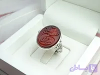 انگشتر لبیک یا اباعبدالله الحسین با عقیق سرخ 😍