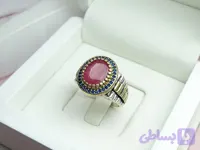 انگشتر یاقوت سرخ طرح مخراج ✨