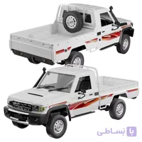 ماشین کنترلی آفرود تویوتا لندکروز LC79 مدل SJY SG-1405 سفید تک دیفرانسیل مقیاس 1/14