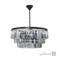 لوستر مدل گرد سه طبقه کریستالی