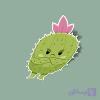 استیکر کاکتوس عصبانی