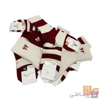 جوراب ساقدار زرشکی پاپیون