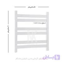 حوله خشک کن استیل ضد زنگ مدل فلت (تخت) سفید