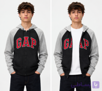 سویشرت کرکی وارداتی پسرانه(Gapکات لیبل )اقساطی سایزکوچک کتان داخل کرکی، زیپدار/چاپ تمام گلدوزی ،کلاه دولایه ضمانت آکبند اورجینال با کیفیت فوق العاده
