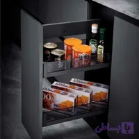 سوپر جا بطری زیر صفحه کریستال دو طبقه فانتونی – متصل به بدنه با آرامبند – عرض 200mm (کد F120)