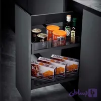 سوپر جا بطری زیر صفحه کریستال دو طبقه فانتونی – متصل به بدنه با آرامبند – عرض 150mm (کد F115)