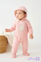 سرهمی دخترانه ایندیگو کد 29842 مدل زرافه جنس پنبه