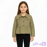 کت تک دخترانه کتان چیندار سایز 85/90/95/100 کد 134 | فروشگاه ابریشم کیدز | abrishamkids