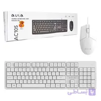 کیبورد و موس سیمی آئولا مدل AC105 ( رنگ سفید )