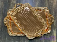 سینی پذیراییzew home دو تکه مستطیل اماراتی (ارسال رایگان)