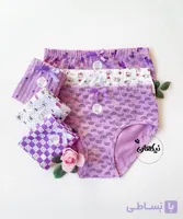 شورت نخ پنبه سوپر کمرپهن یاسی/ کد ۲۷۸