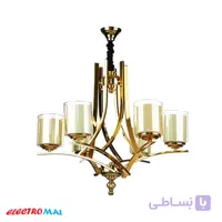 لوستر مدل پیچ دوتکه 6 شعله