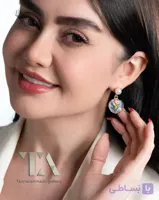گوشواره آویز سرامیکی فیروزه