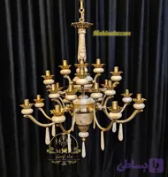 لوستر 12 شاخه مدل ارکیده دو طبقه