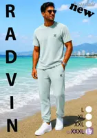 ست تیشرت و شلوار اسپرت بچگانه مدل RADVIN شیک و باکیفیت – رنگ سبز کم رنگ