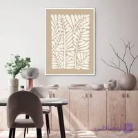 تابلو گل مدرن طرح ریشه آرام کد16961