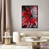 تابلو دیواری گل شکوفه سرخ کد16981
