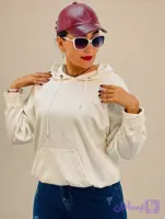 هودی زنانه بافت‌دار کلاه‌دار