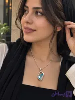 گردنبند سواروسکی آبی