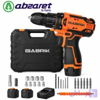 دریل پیچ گوشتی شارژی ۱۲ ولت با کیت ابزار گابریک مدل CDK1201