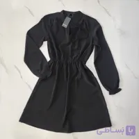 پیراهن مشکی مجلسی آستین بلند اسمارا-SEMARA