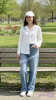 شلوار بگ جین زنانه سایز بزرگ