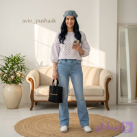 شلوار جین بوتکات زنانه کمر کش