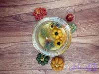 شات شیشه ای طرح کدو سایز متوسط، مدل پاییزی