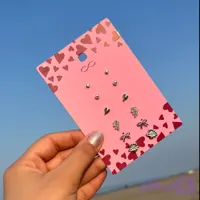 پک گوشواره 6 جفتی دخترانه سیلور نگین دار پاپیونی مرواریدی گل و برگ کد 3038